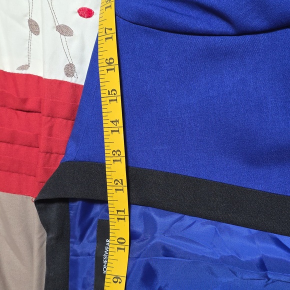 Jones of NY royal blue pants suit black lapels - Picture 10 of 14